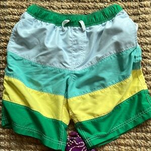 Colorful Striped Swim Shorts